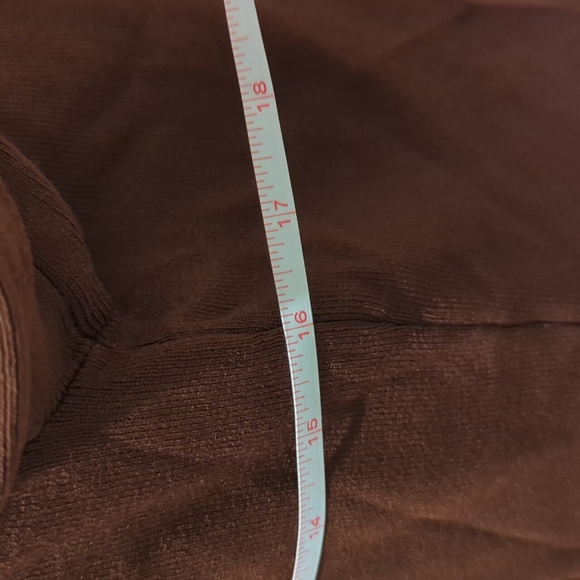 Notations Chocolate Cardi w/Hand Crochet Lace Trim Size Medium - Picture 13 of 16